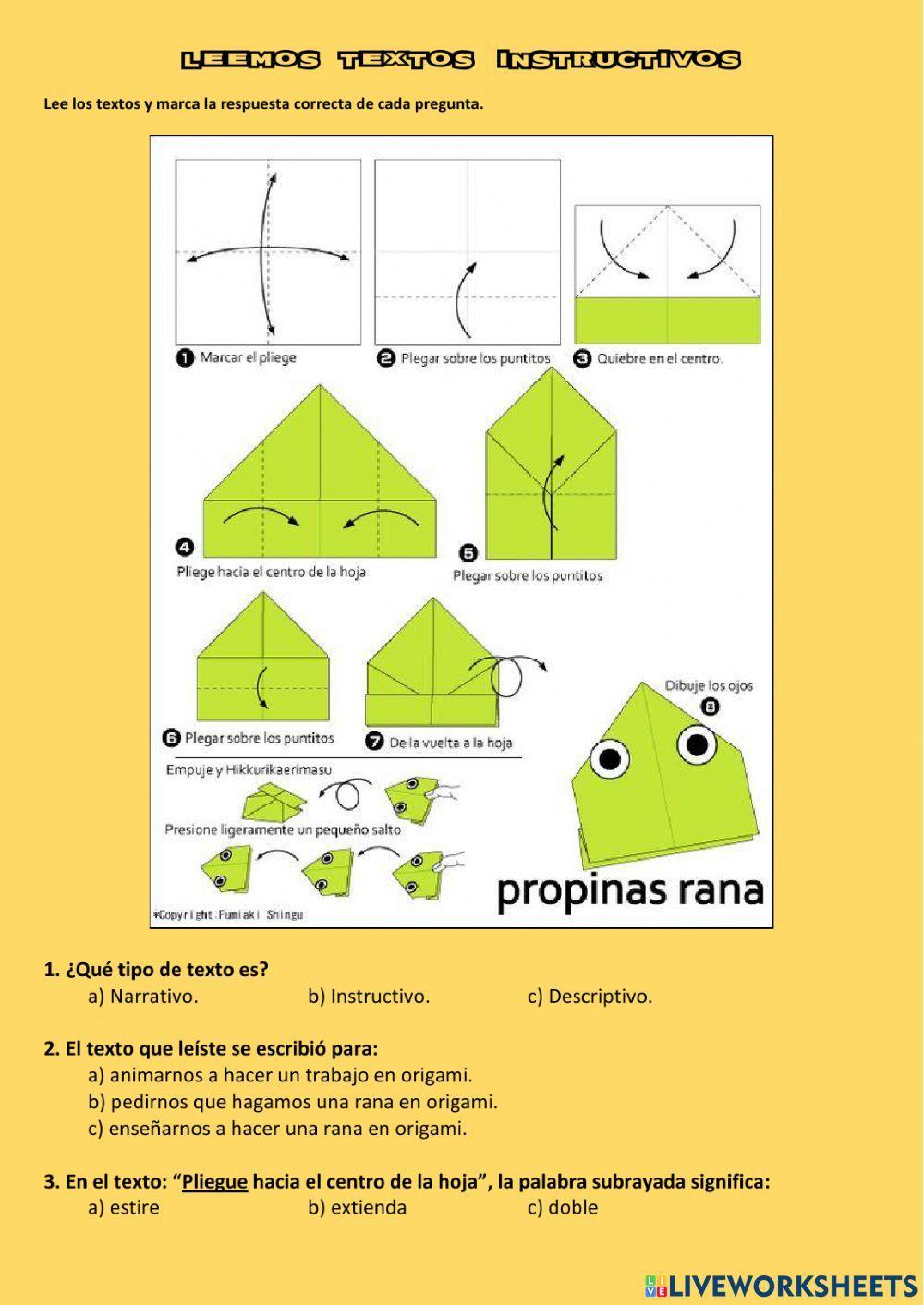 Leemos textos instructivos