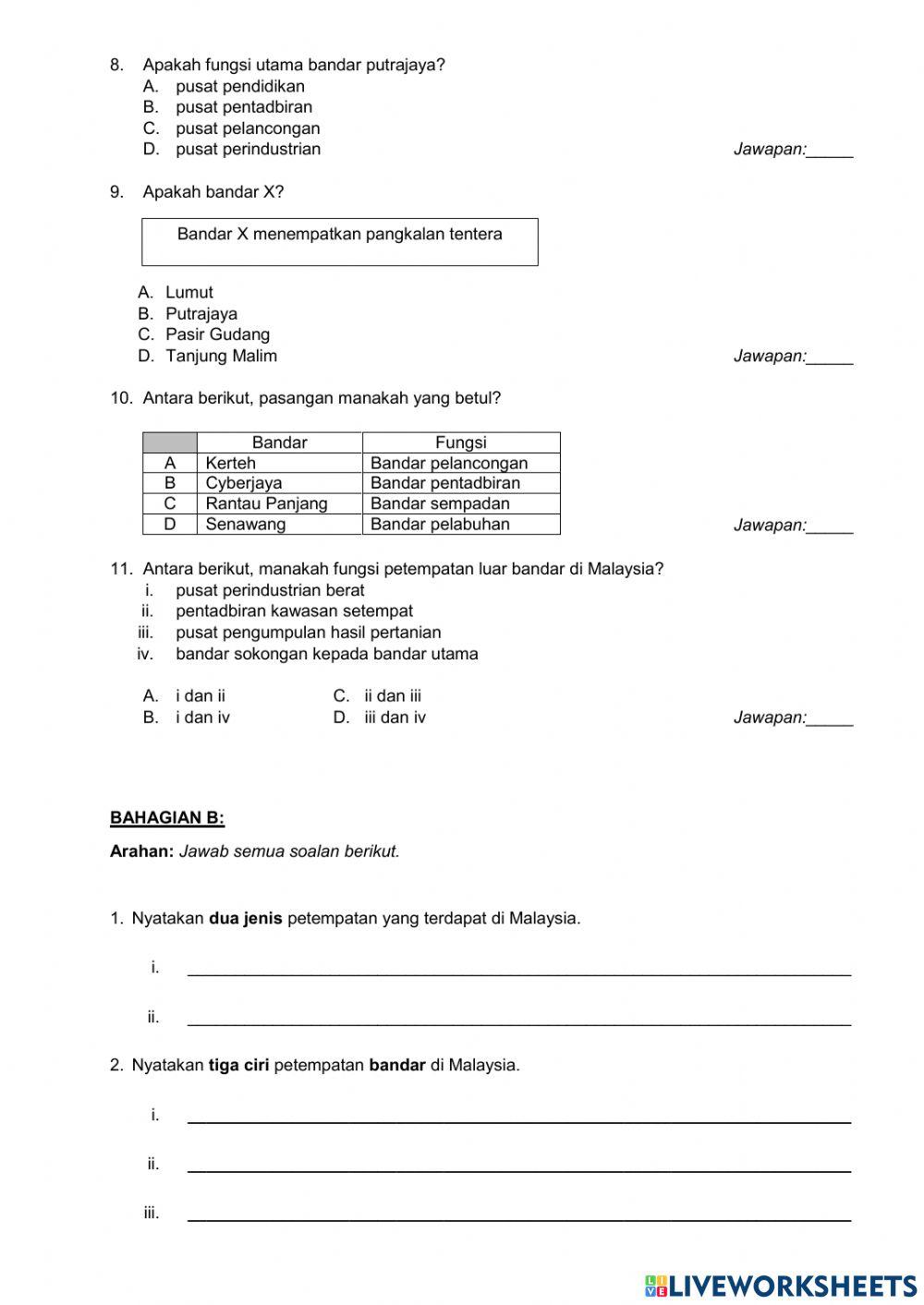 Bab 9: petempatan di malaysia