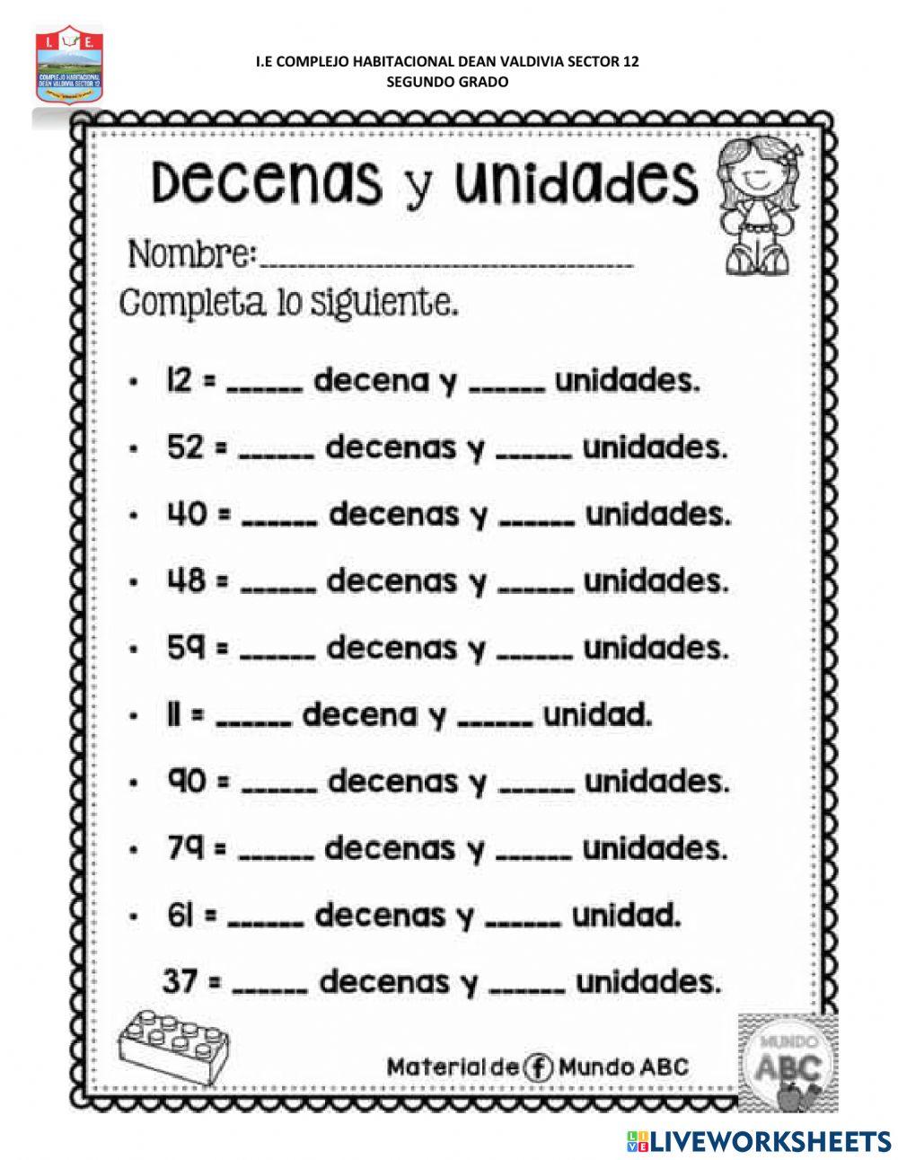 Practicamos acerca de las decenas