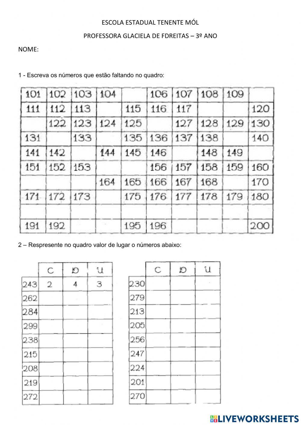 Sistema de Numeração Decimal