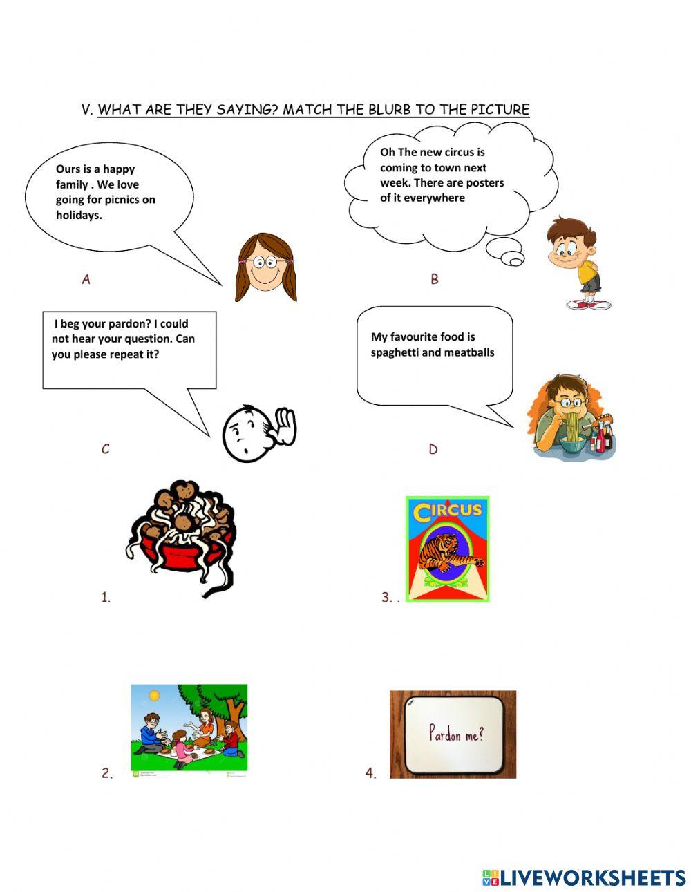 Starters YLE worksheet