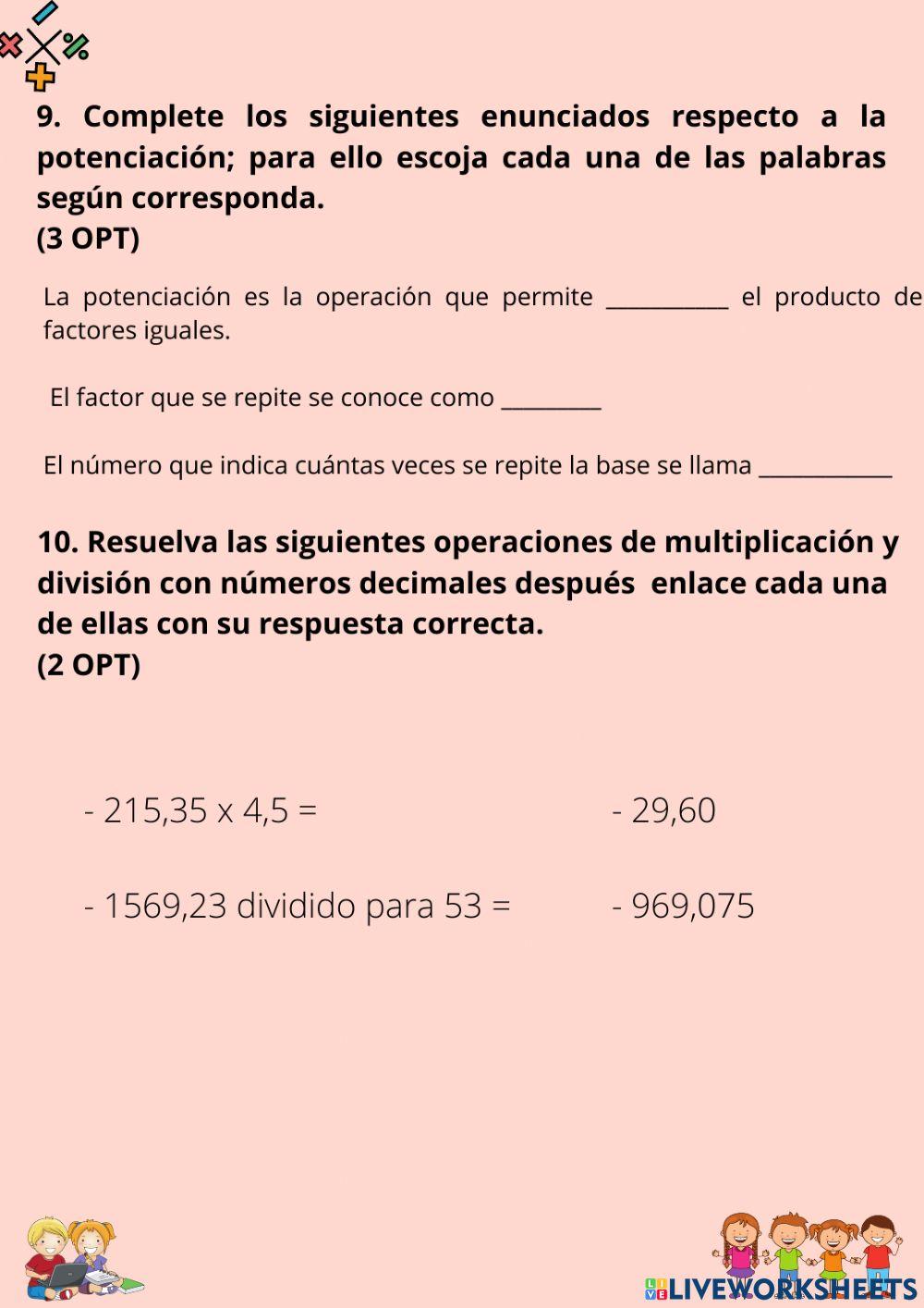 Examen Quimestral