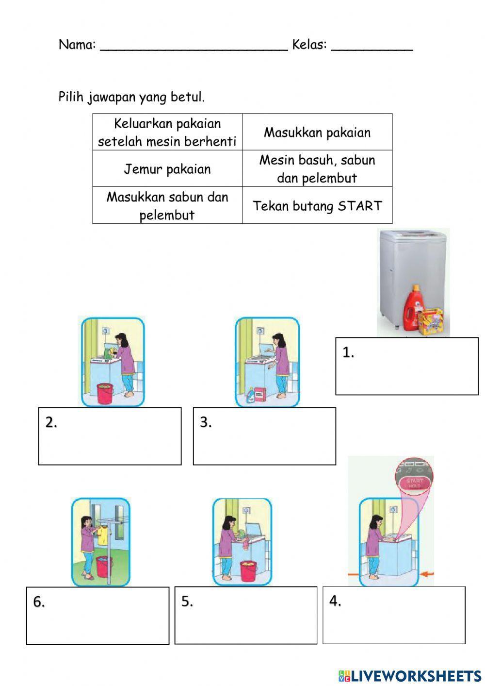 Cara membasuh pakaian menggunakan mesin basuh