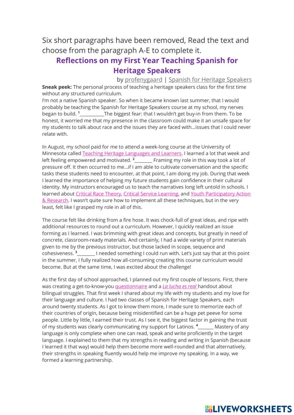 EHI- Reading Module 3