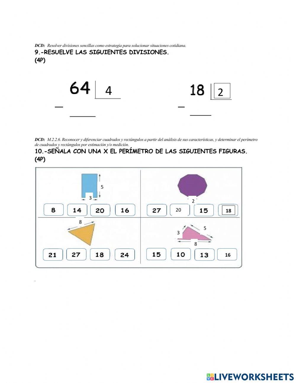 Repaso de matemáticas cuarto parcial
