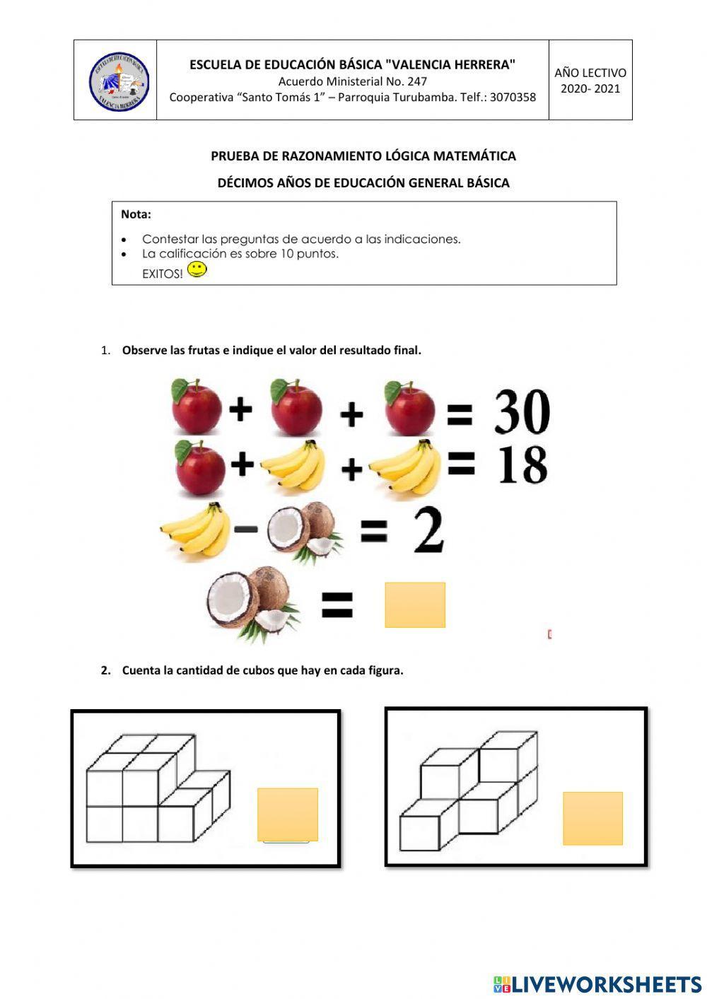 Evaluación de razonamiento lógico