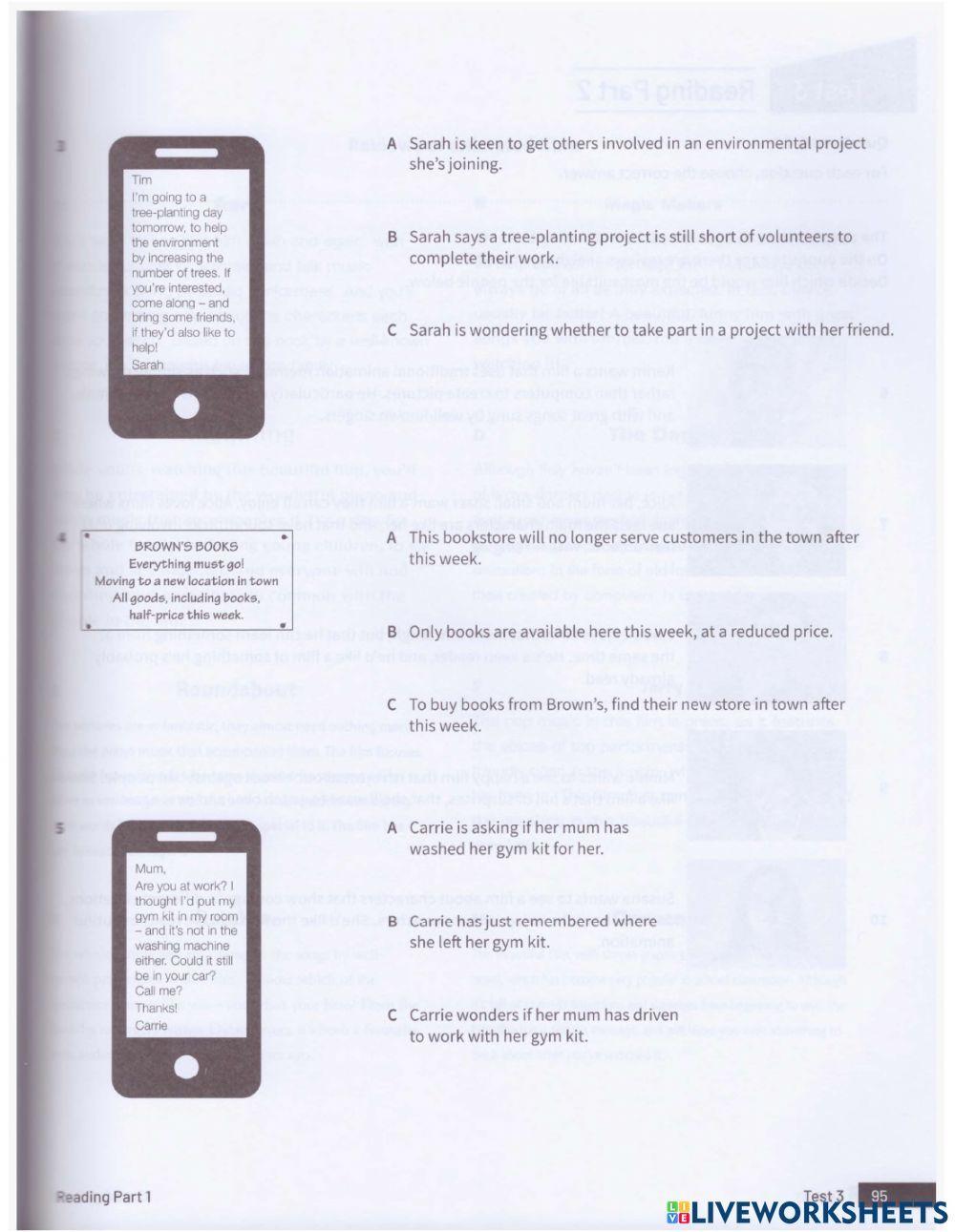 JUNE MOCK PET Reading