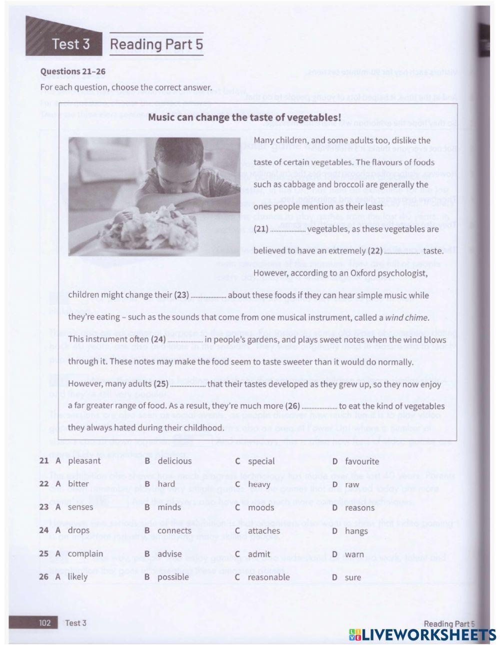 JUNE MOCK PET Reading