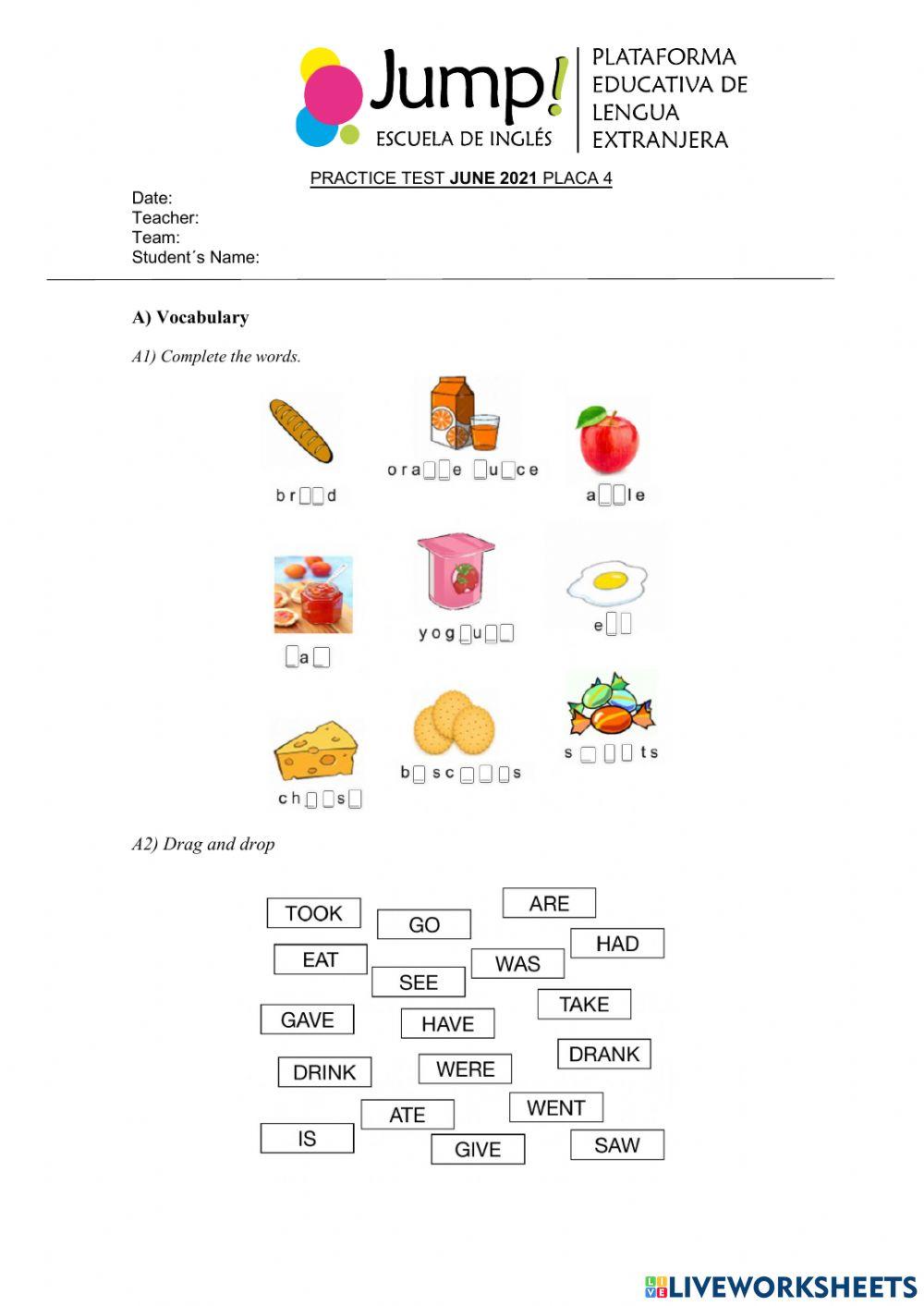 P4-PRACTICE TEST JUNE