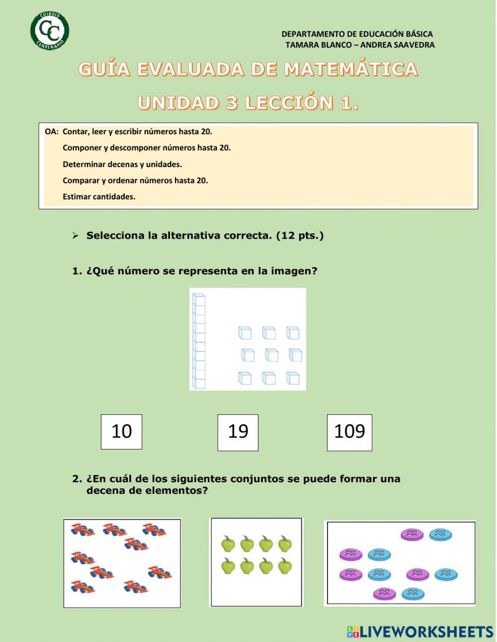 Números hasta el 20