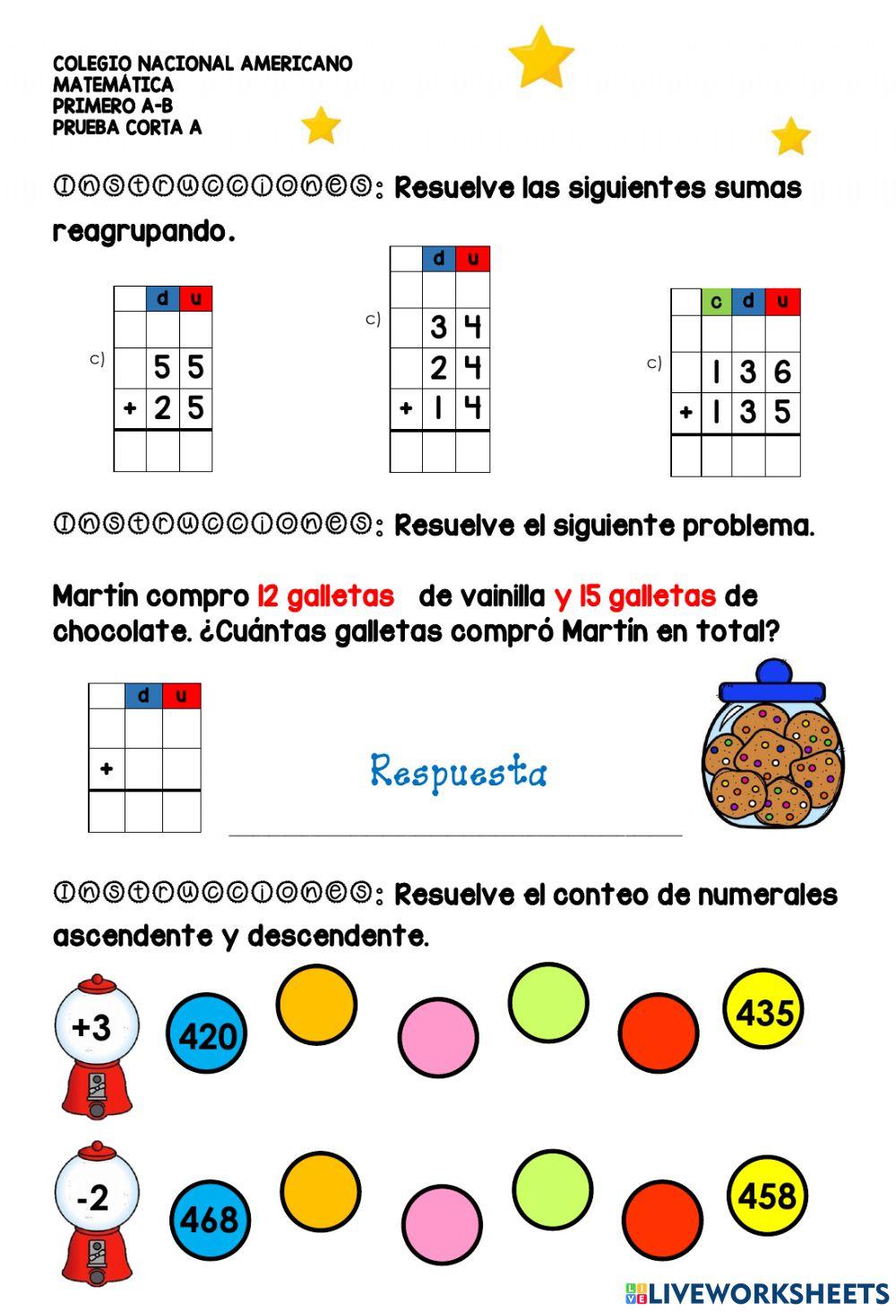 Ejercicios  de matemática