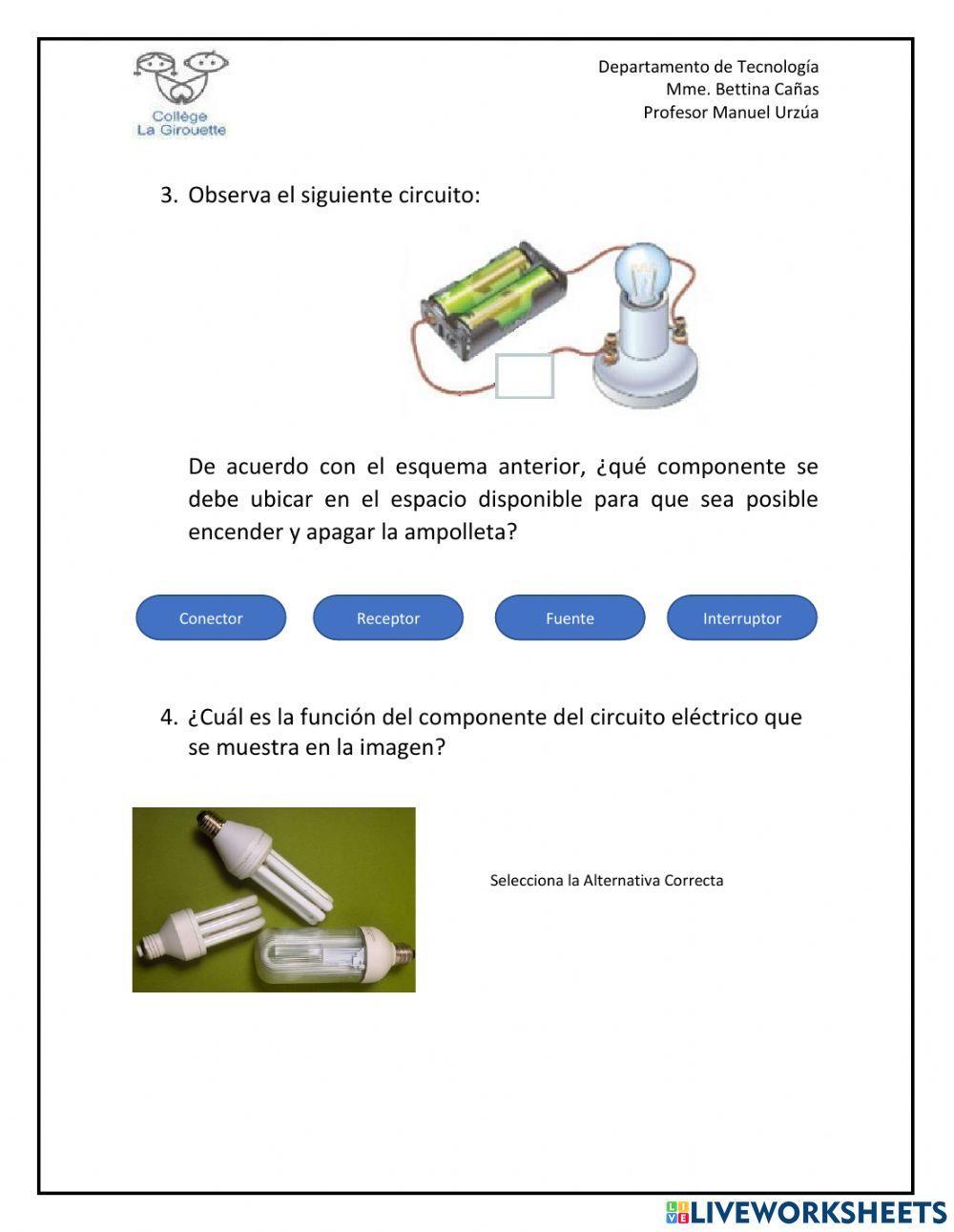 Evaluación Circuitos eléctricos