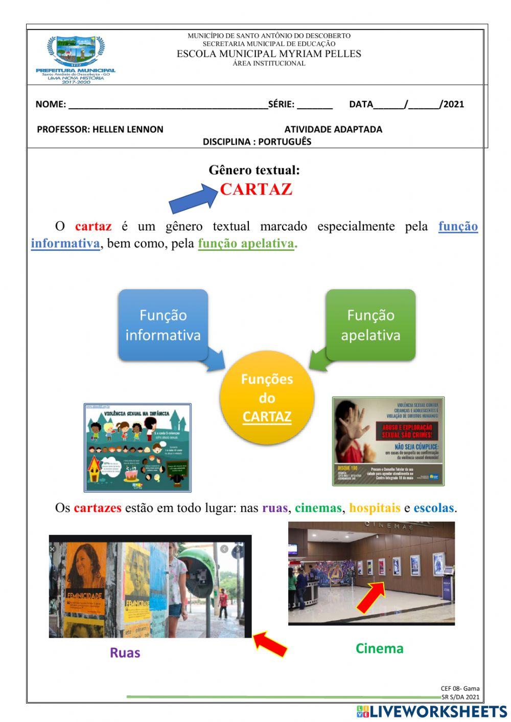 Gênero Textual Cartaz