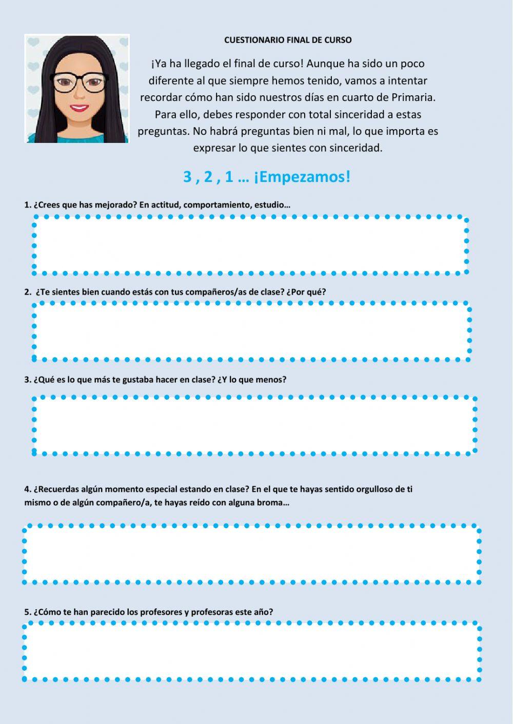 Cuestionario final 3º