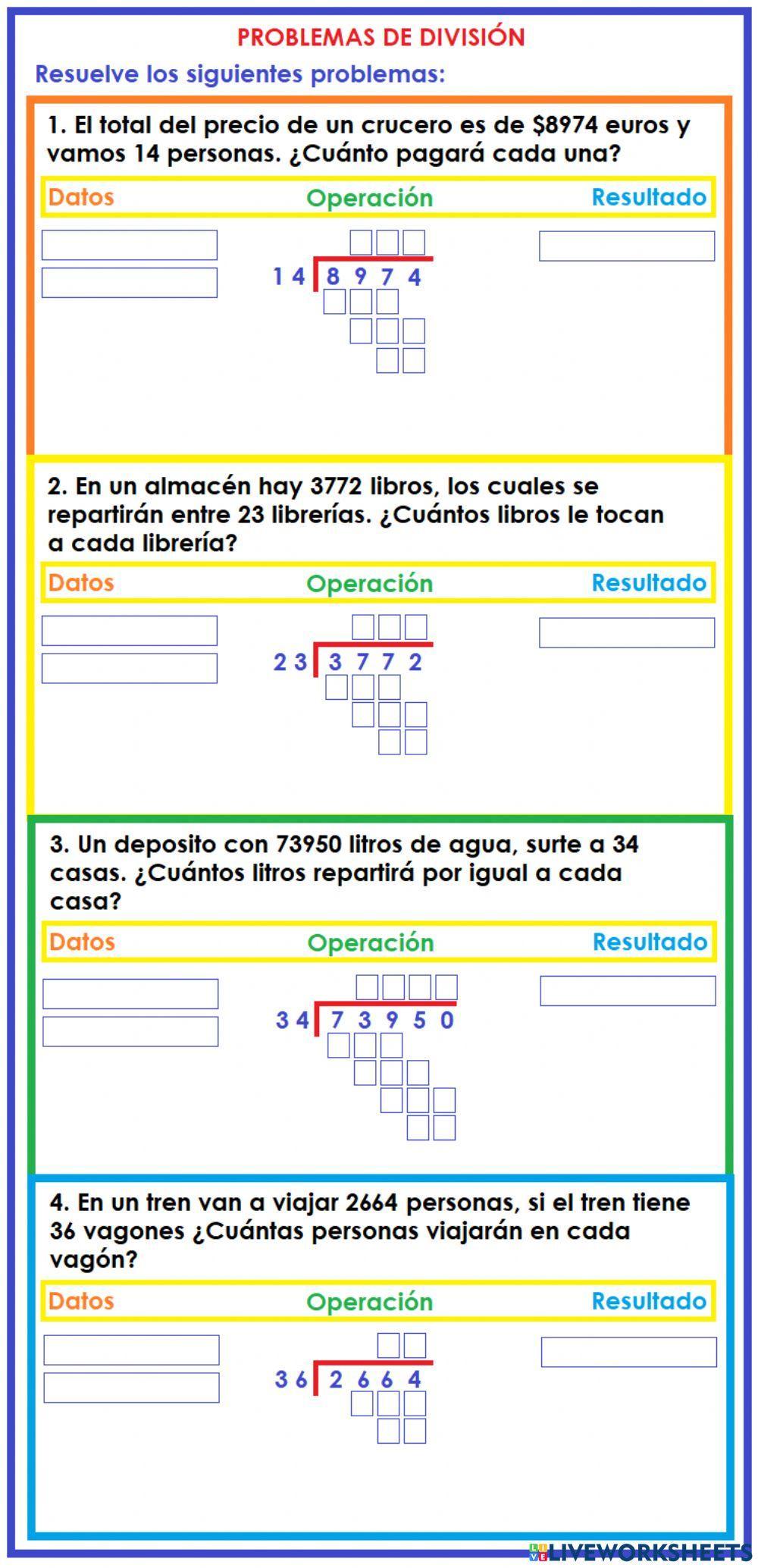 Problemas de divisiones