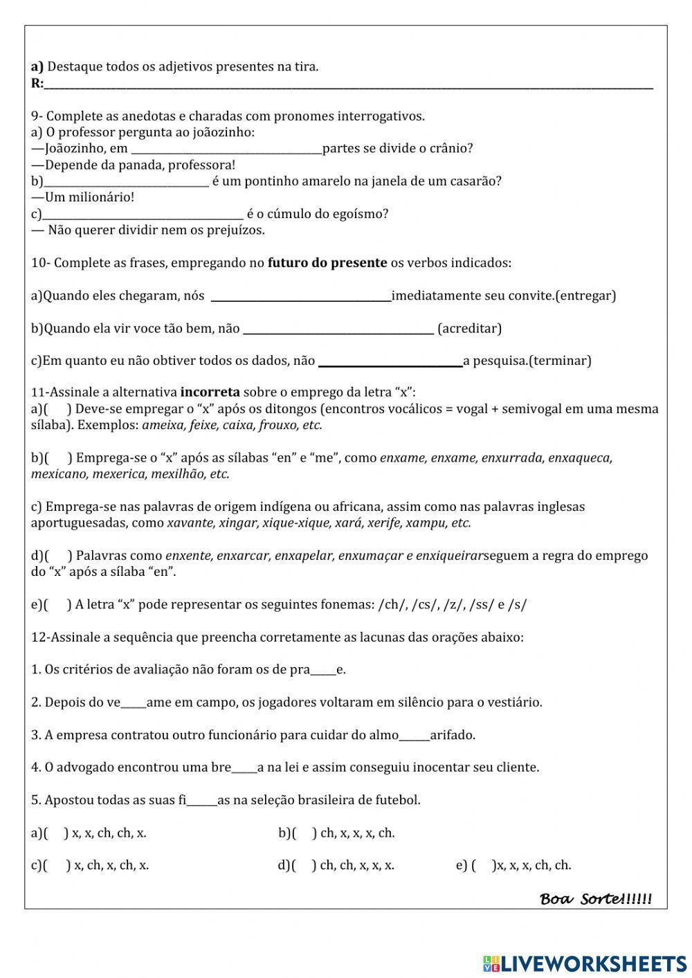 Leitura e interpretação de texto
