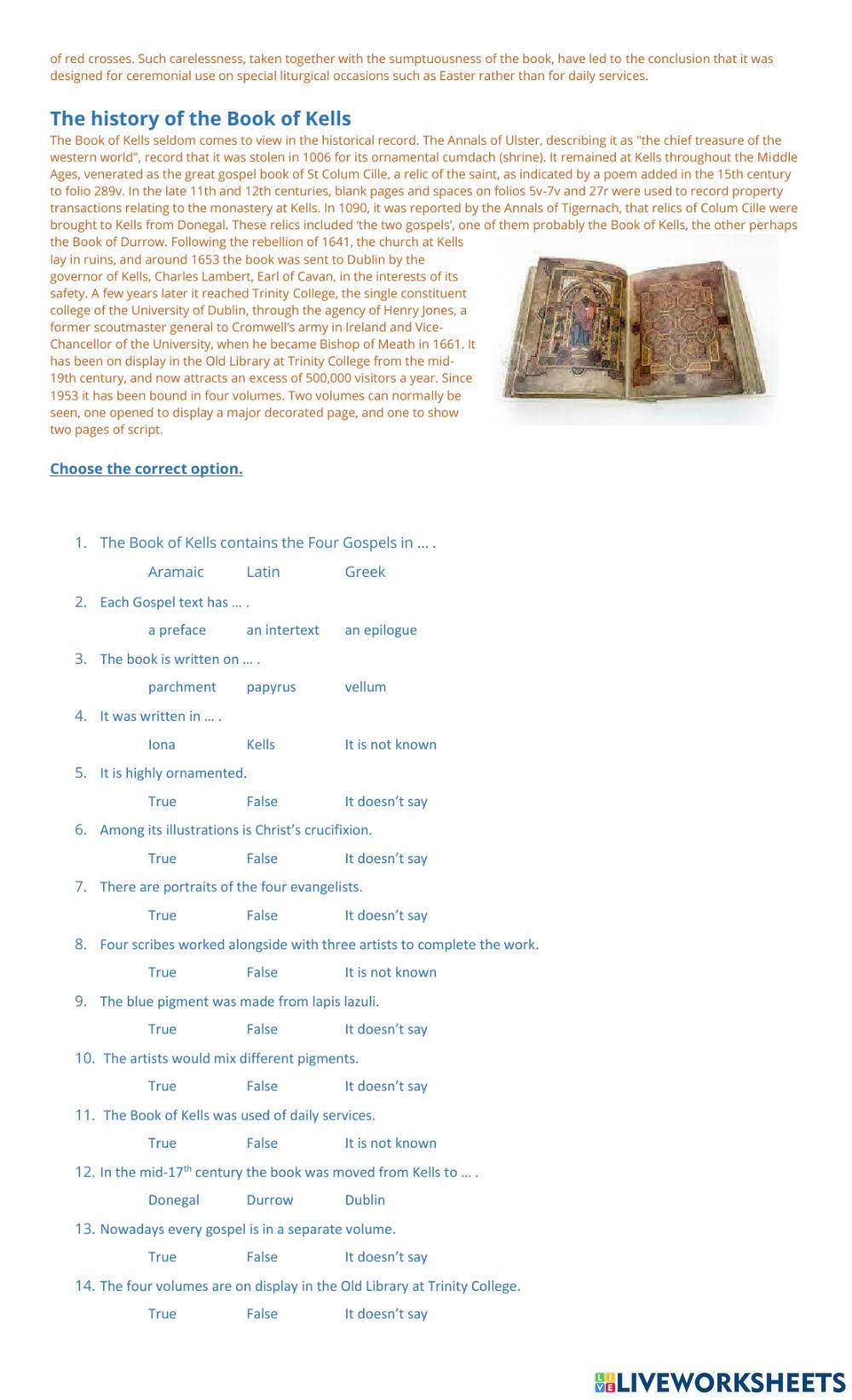 The Book of Kells, Trinity College Dublin