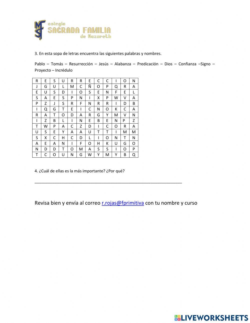 Ficha de trabajo unidad 3