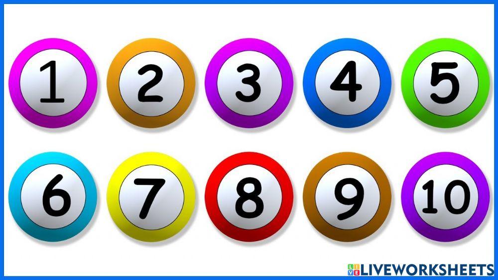 Menamakan nombor 1 hingga 10