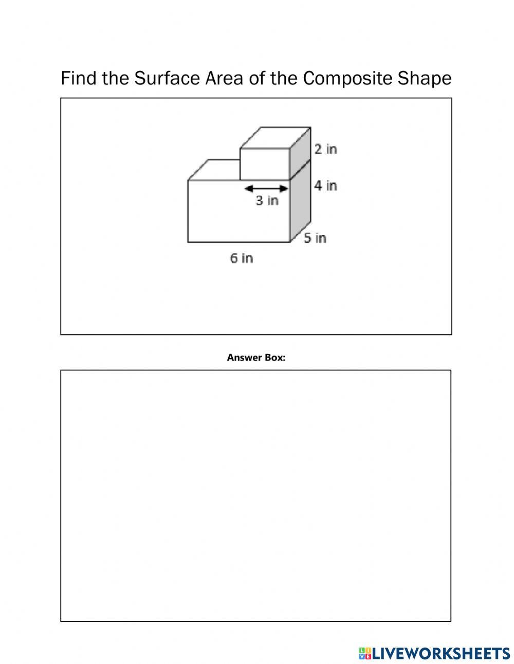 Rectangular Prism Composite Shape Q.4 worksheet | Live Worksheets