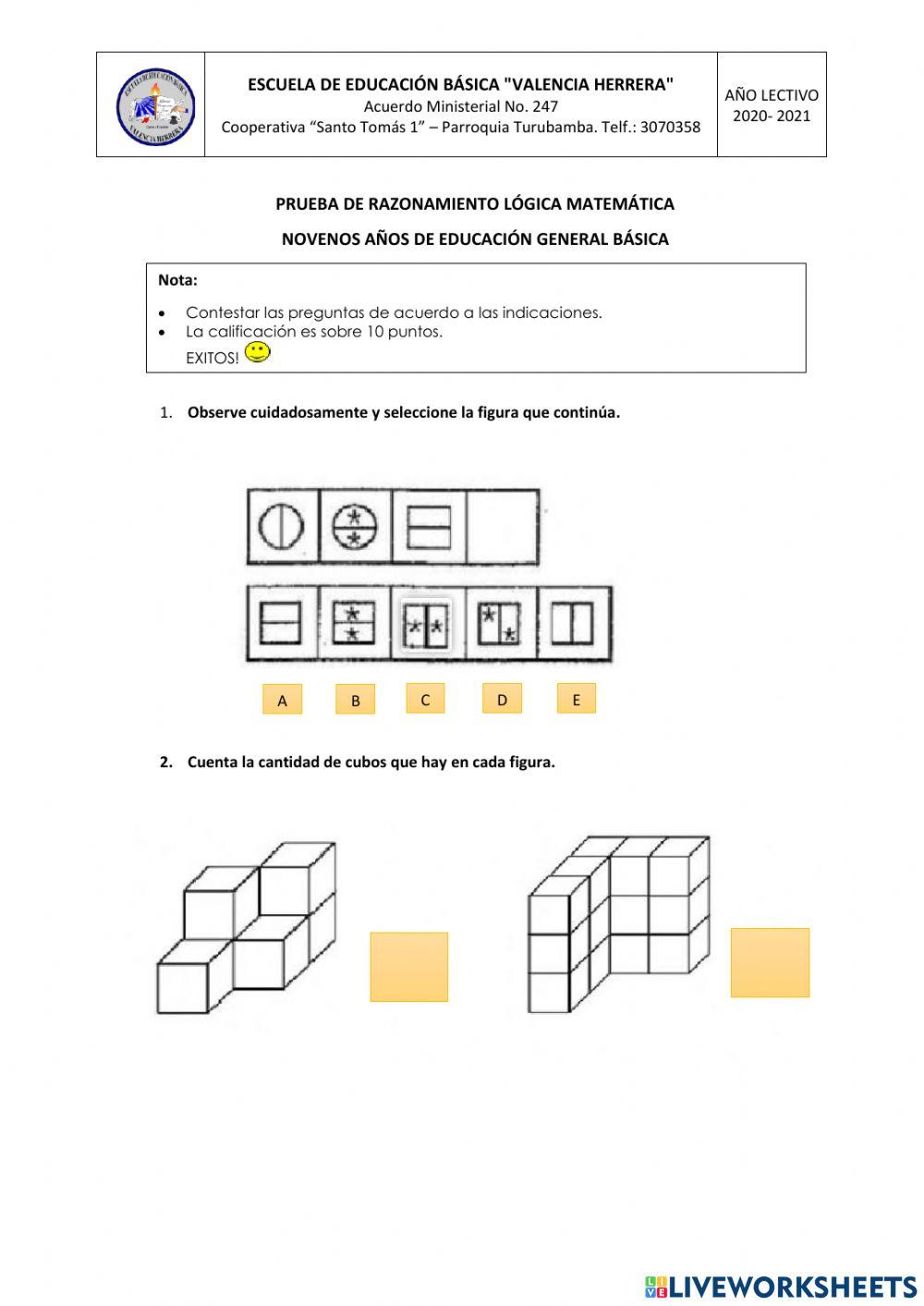 Evaluación de razonamiento lógico