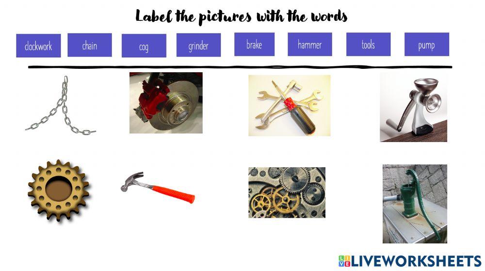 Machine vocab worksheet | Live Worksheets