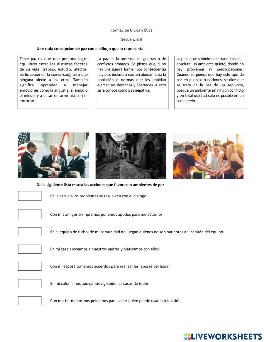 Secuencia 8 Formación Cívica y Ética