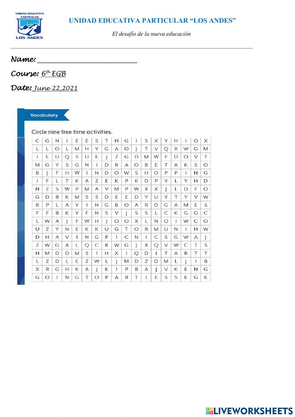 Evaluación de conocimientos