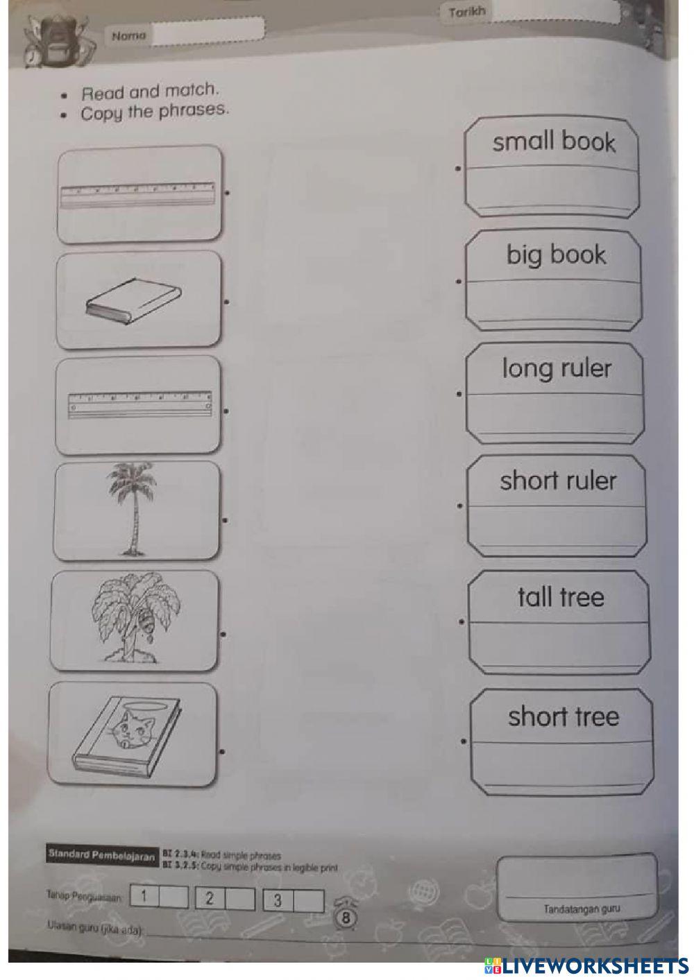 Opposite words english pages 6,8