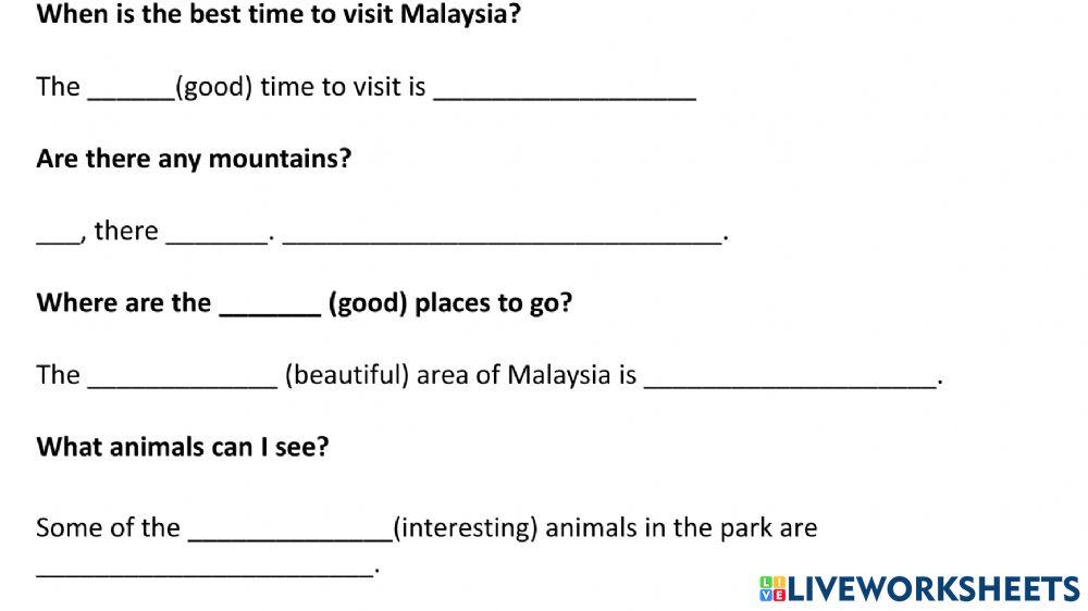 Unit 3: wild life writing