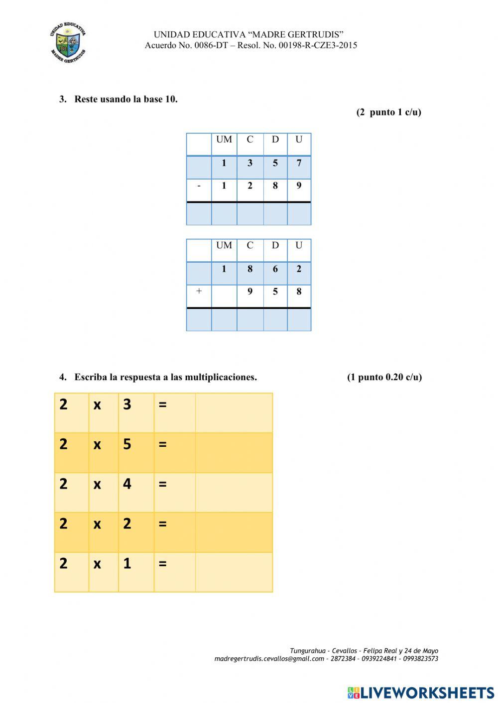 Evaluacion cuarto parcial con adaptacion