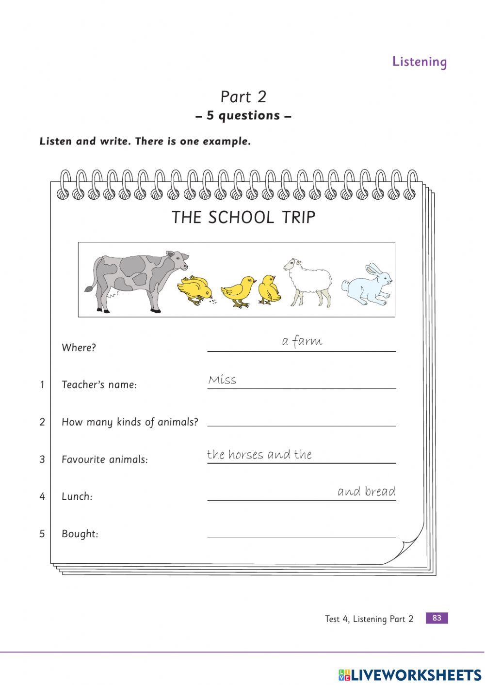 Movers Practice Tests Plus - Test 4 Listening