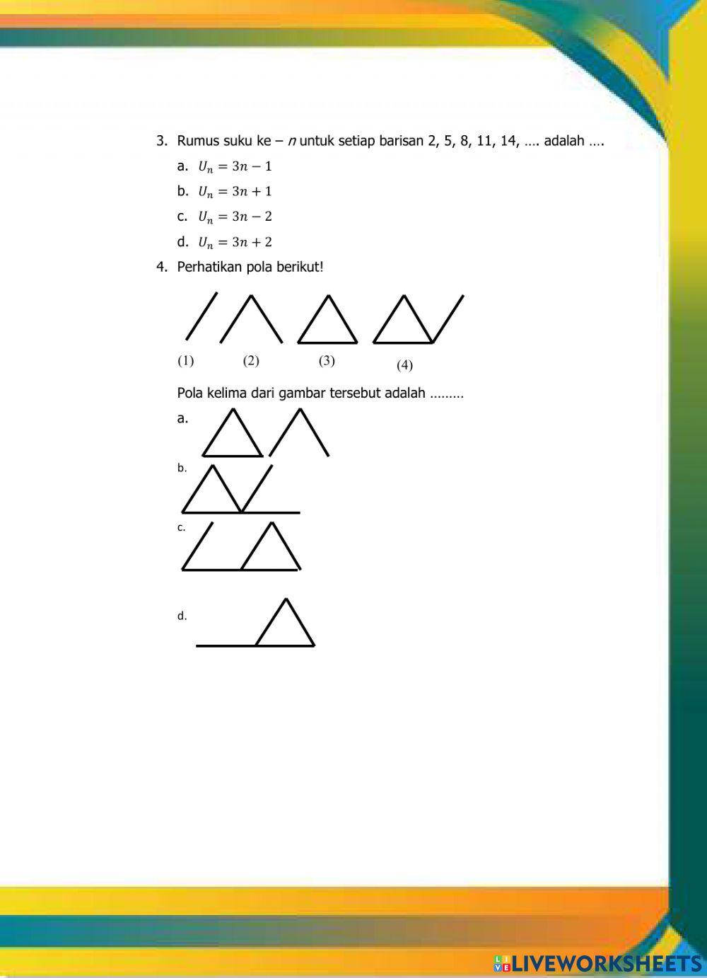 Penilaian Harian Pola Bilangan