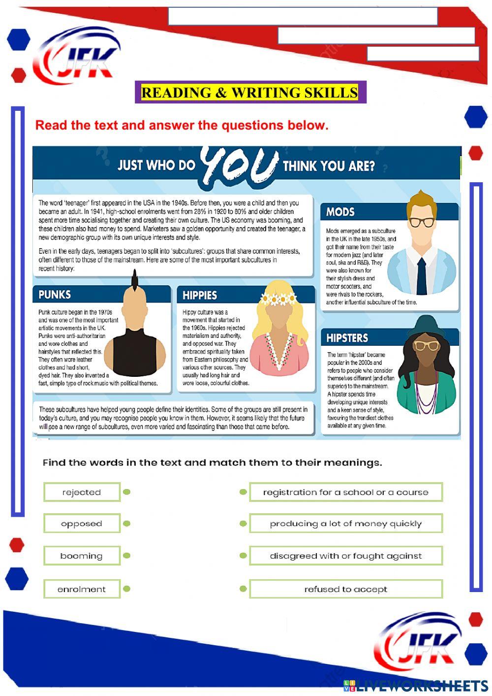 Reading comprehension