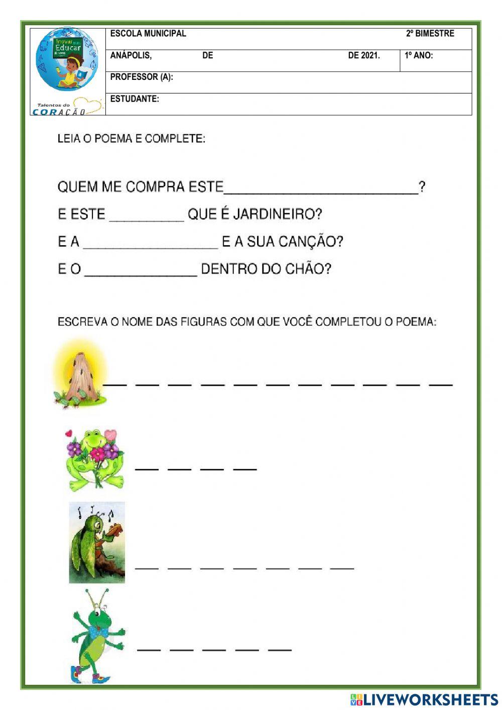 Trabalhando o alfabeto e rimas