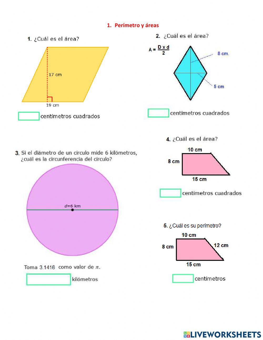 Perimetros y áreas 2