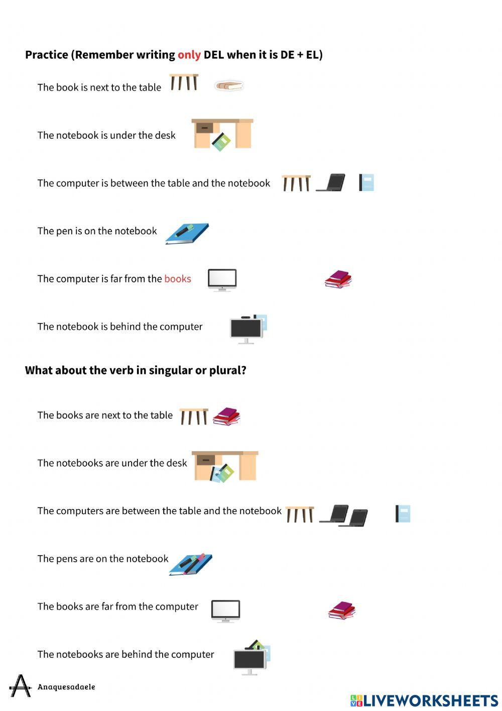 De - del - de la - de los