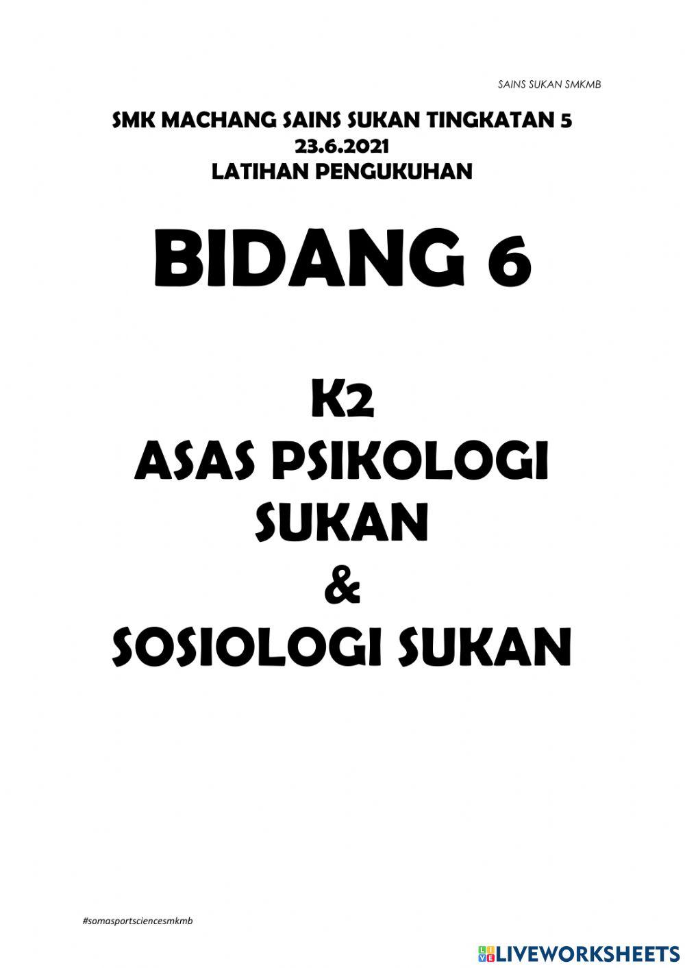 Asas psikologi sukan & sosiologi sukan