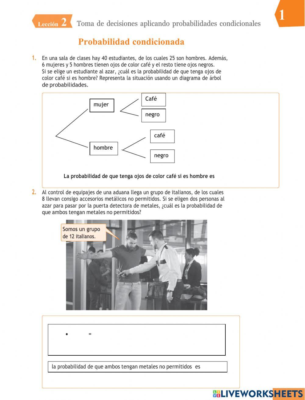 Toma de decisiones aplicando probabilidades condicionales