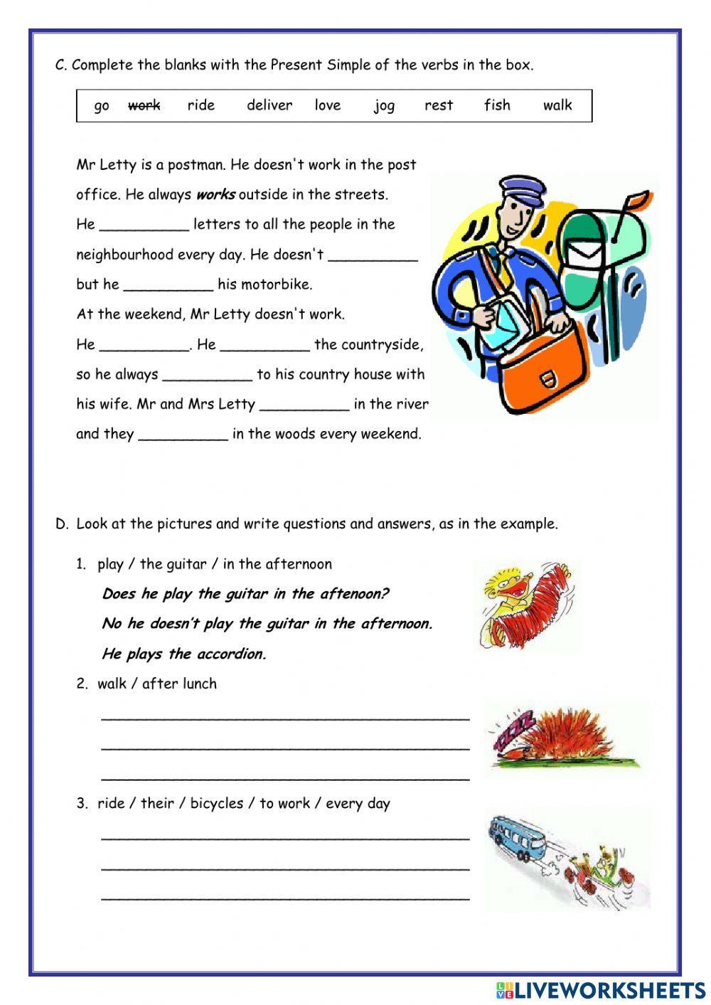 Present Simple Tense-Exercises