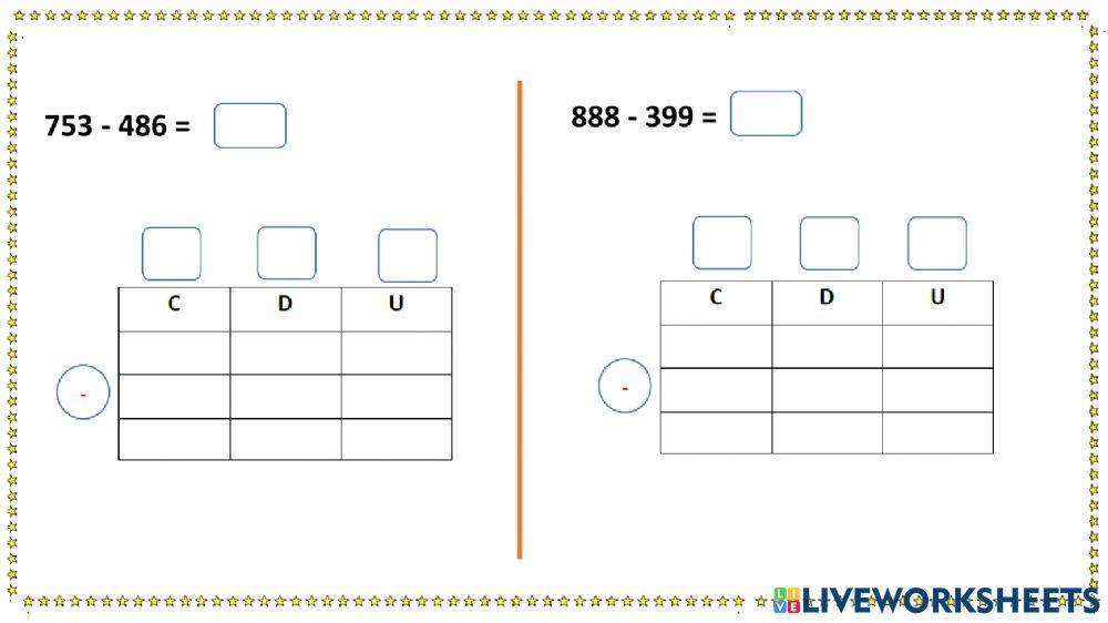 Adiciones y sustracciones con canje