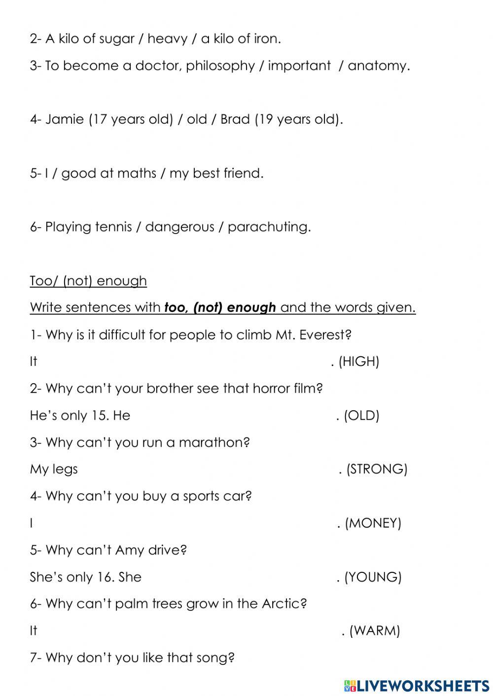 Comparatives and Superlatives