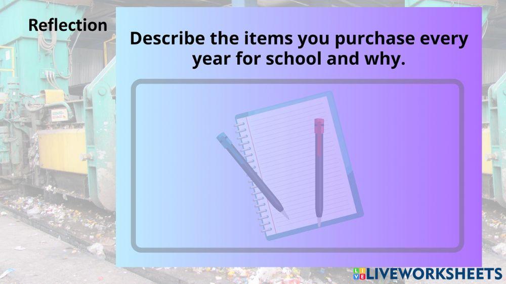 Recycling in my school