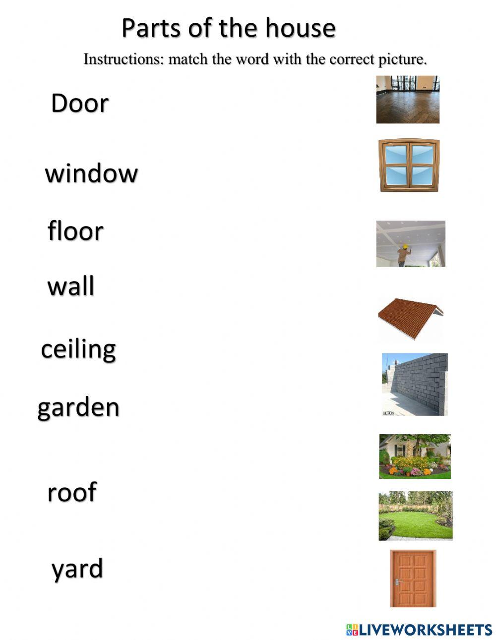 parts-of-the-house-yeniaserracin-live-worksheets