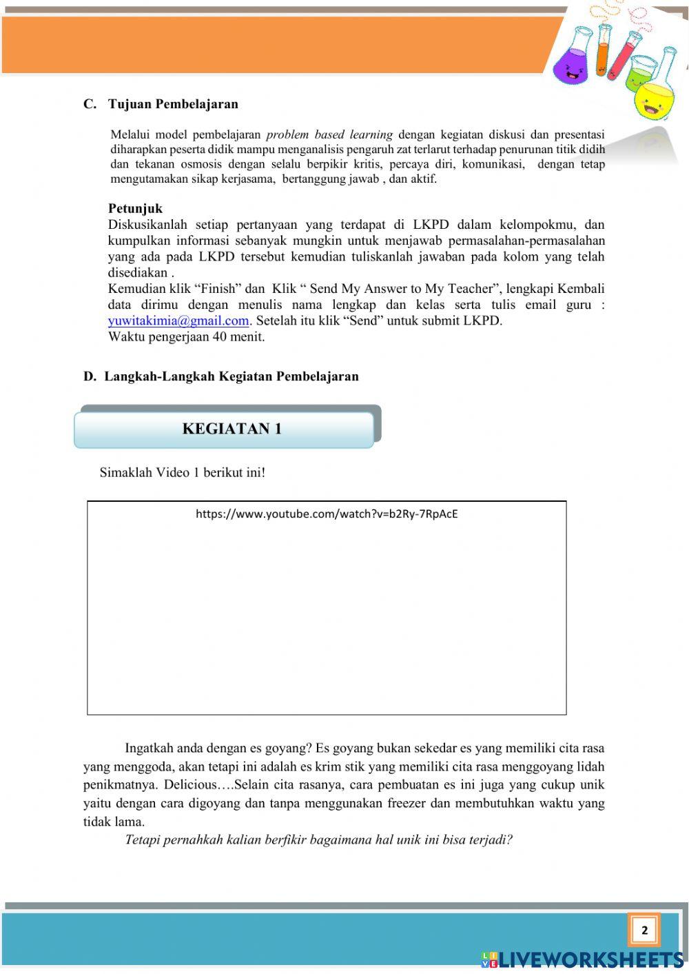 Lkpd sifat koligatif pertemuan 2