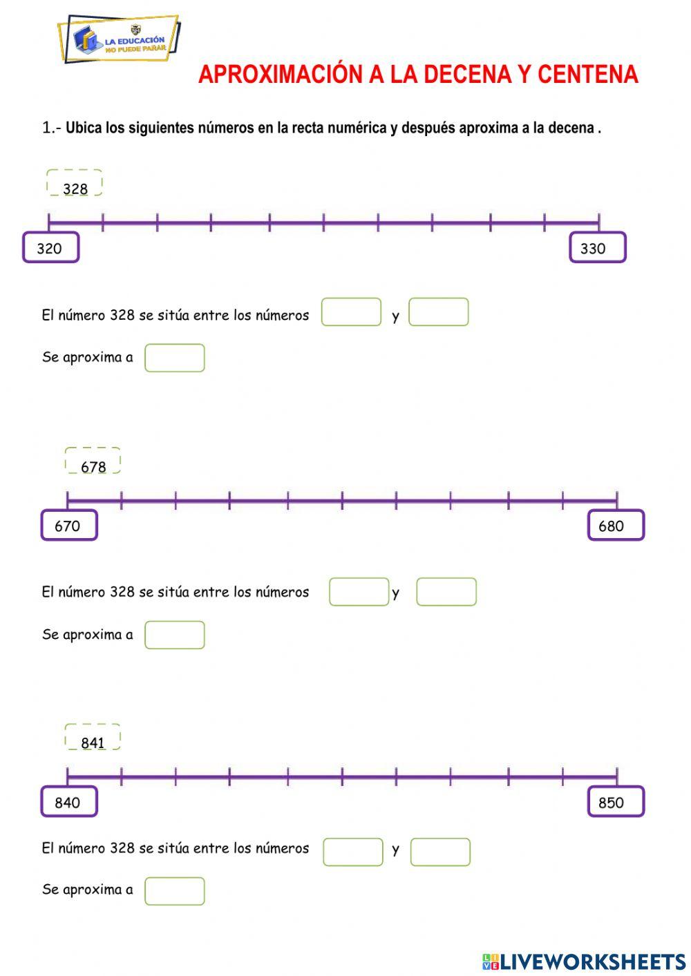 Aproximación a la decena y centena