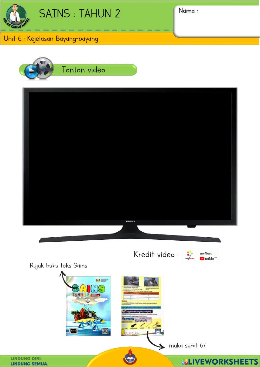 Sains T2 - Kejelasan bayang-bayang