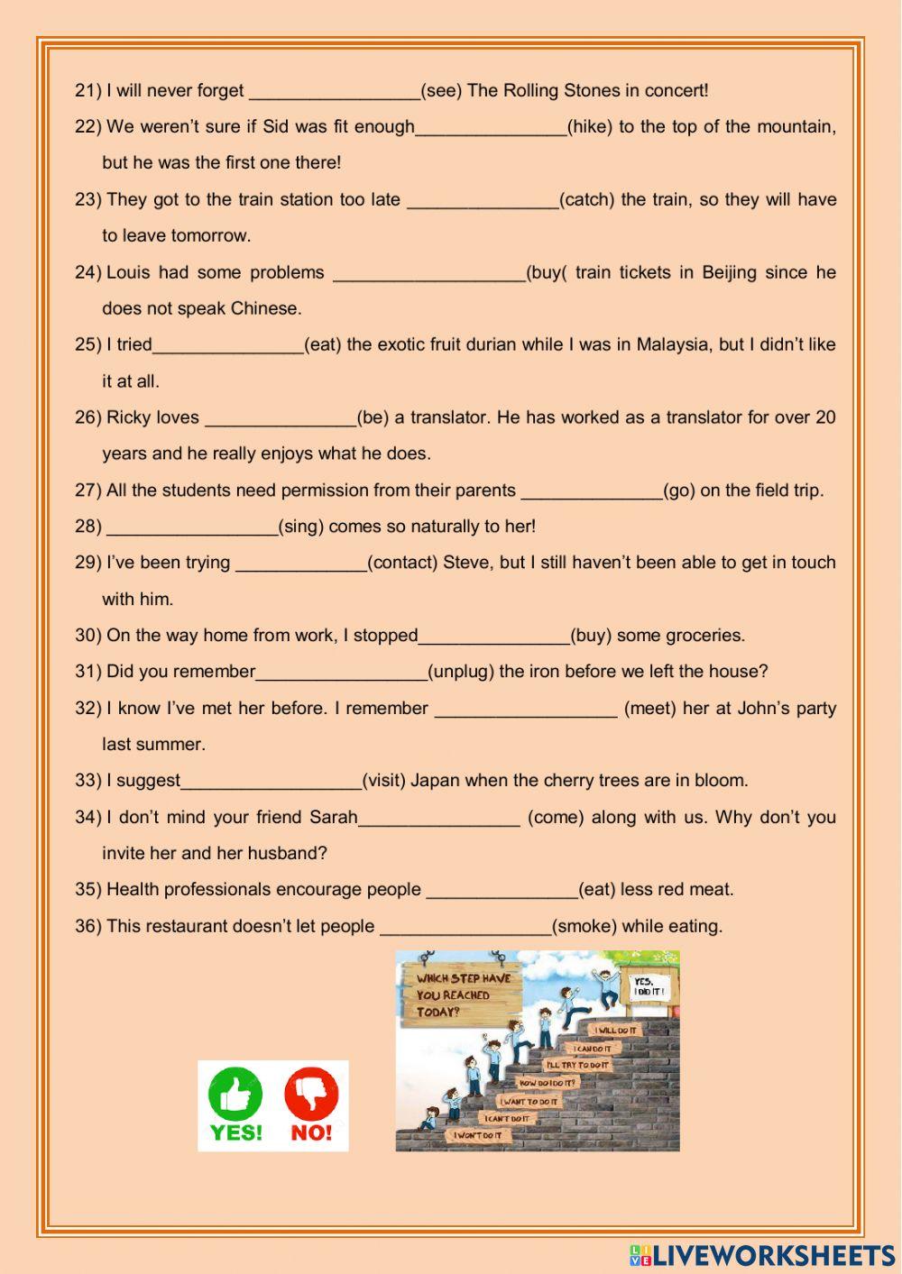 Gerund or infinitive?