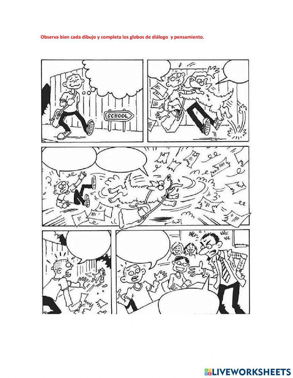 Historieta. Completar.
