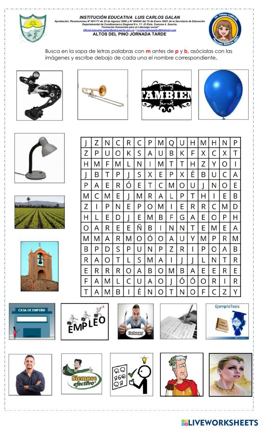 Reglas ortográficas. m antes de p y b